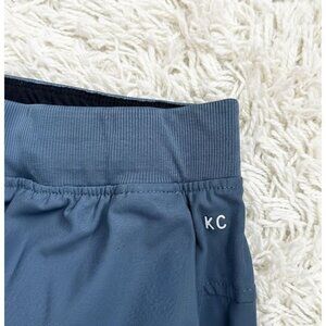 Women’s Kenneth Cole Joggers Yoga Pants Blue Activewear Drawstring Pockets Large